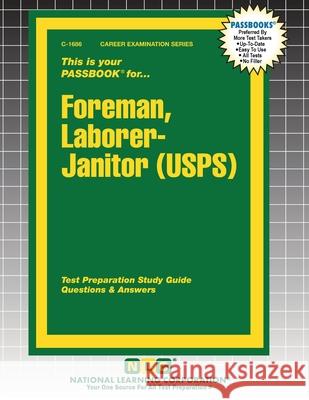 Foreman, Laborer-Janitor (USPS) Passbooks 9781799316862 National Learning Corp - książka