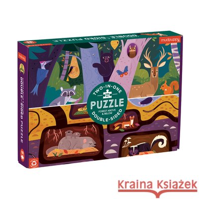 Forest Above & Below 100 Piece Double-Sided Puzzle Mudpuppy 9780735370371 Galison - książka