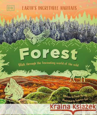 Forest: Walk Through the Fascinating World of the Wild DK 9780593971963 DK Publishing (Dorling Kindersley) - książka