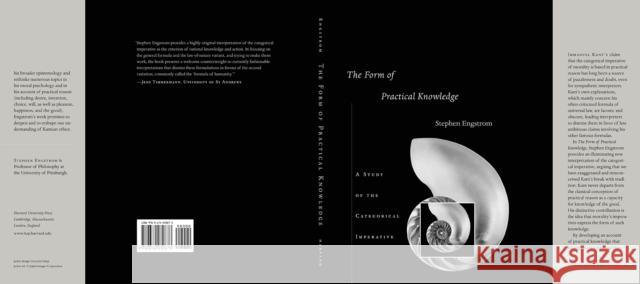 Form of Practical Knowledge: A Study of the Categorical Imperative Engstrom, Stephen 9780674032873 Harvard University Press - książka