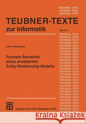 Formale Semantik Eines Erweiterten Entity-Relationship-Modells Uwe Hohenstein Uwe Hohenstein 9783815420522 Vieweg+teubner Verlag - książka