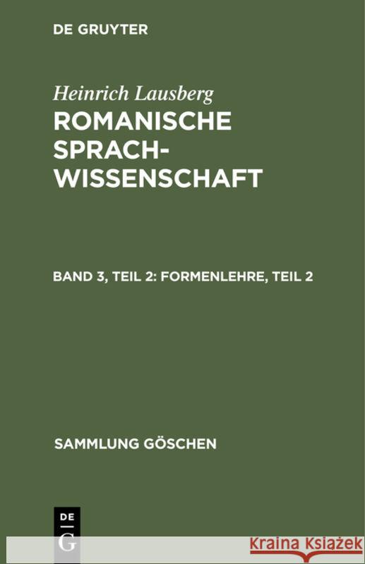 Formenlehre, Teil 2 Lausberg, Heinrich 9783112310793 de Gruyter - książka