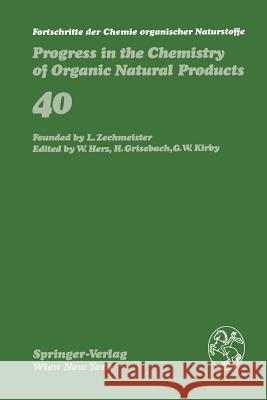 Fortschritte Der Chemie Organischer Naturstoffe / Progress in the Chemistry of Organic Natural Products Cadby, P. a. 9783709186138 Springer - książka