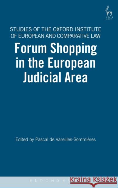 Forum Shopping in the European Judicial Area  9781841137834 HART PUBLISHING - książka