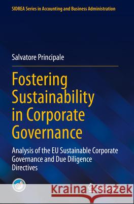 Fostering Sustainability in Corporate Governance Salvatore Principale 9783031303562 Springer Nature Switzerland - książka