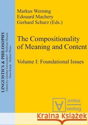 Foundational Issues Markus Werning Gerhard Schurz Edouard Machery 9783110323061 Walter de Gruyter & Co - książka