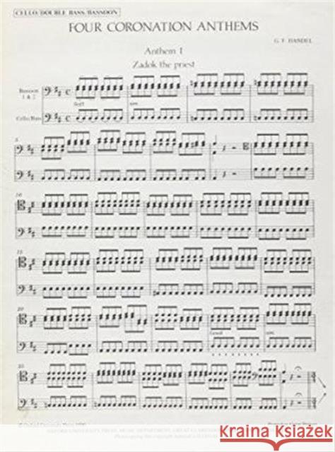 Four Coronation Anthems  9780193352728 Oxford University Press - książka