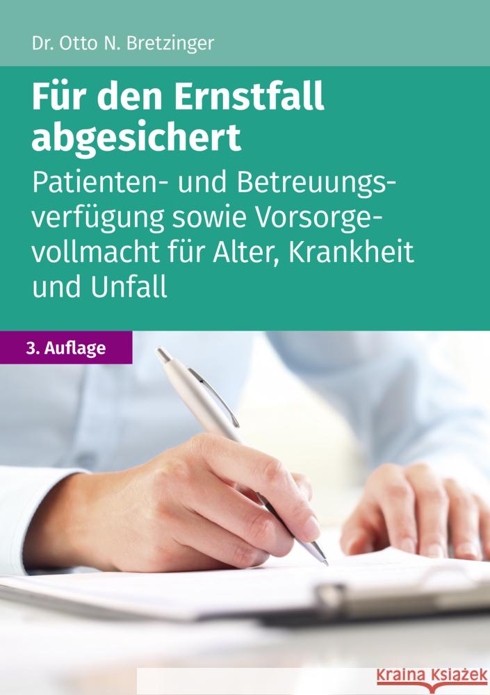 Für den Ernstfall abgesichert Bretzinger, Otto N. 9783965332690 Akademische Arbeitsgemeinschaft - książka