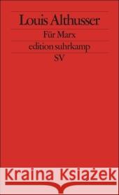 Für Marx Althusser, Louis Wolf, Frieder O.  9783518126004 Suhrkamp - książka