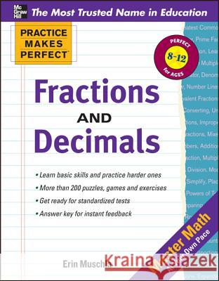 Fractions, Decimals, and Percents Muschla, Erin 9780071772860  - książka
