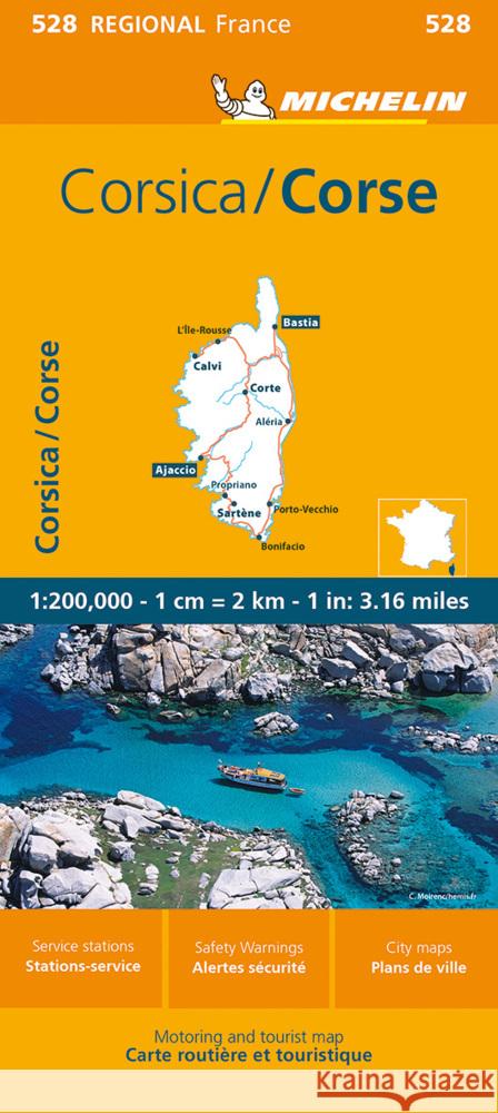 France: Corsica Map 528 Michelin 9782067258839 Michelin Editions des Voyages - książka