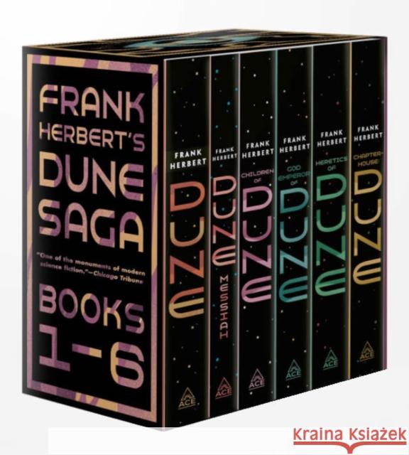 Frank Herbert's Dune Saga 6-Book Boxed Set: Dune, Dune Messiah, Children of Dune, God Emperor of Dune, Heretics of Dune, and Chapterhouse: Dune Herbert, Frank 9780593201886 Ace Books - książka