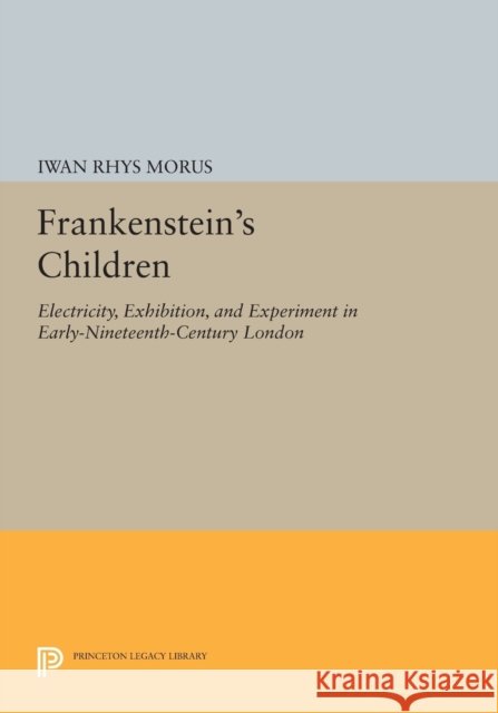 Frankenstein's Children: Electricity, Exhibition, and Experiment in Early-Nineteenth-Century London Morus, Iwan Rhys 9780691605272 John Wiley & Sons - książka