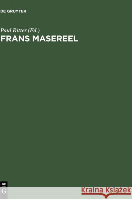Frans Masereel Paul Ritter 9783598111037 K. G. Saur - książka