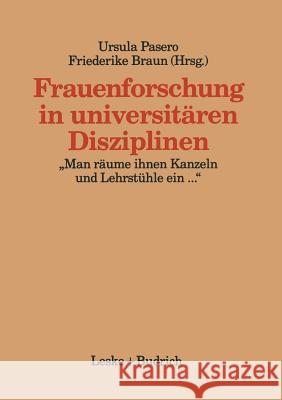 Frauenforschung in Universitären Disziplinen: 