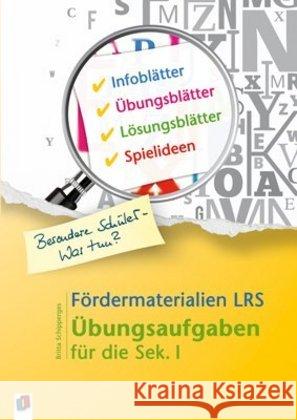 Fördermaterialien LRS : Übungsaufgaben für die Sek. I Schipperges, Britta 9783834629180 Verlag an der Ruhr - książka