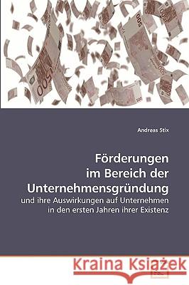 Förderungen im Bereich der Unternehmensgründung Stix, Andreas 9783639244250 VDM Verlag - książka