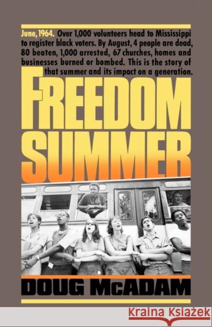 Freedom Summer Doug McAdam 9780195064728  - książka