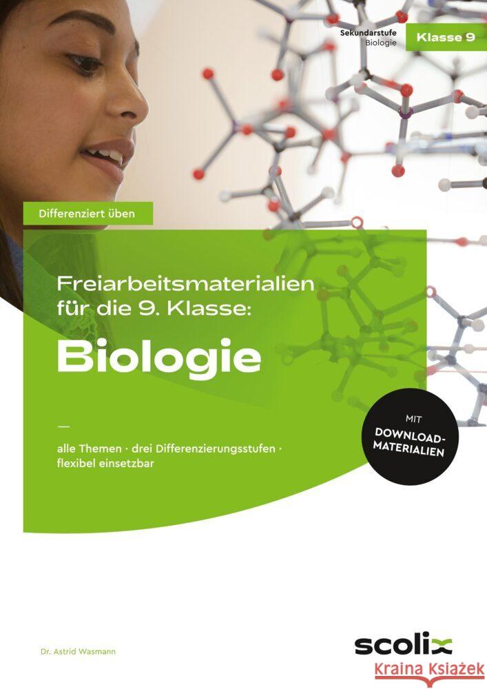 Freiarbeitsmaterialien 9. Klasse: Biologie Wasmann, Astrid 9783403107361 Scolix - książka