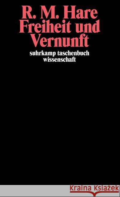 Freiheit und Vernunft Hare, Richard M. 9783518280577 Suhrkamp - książka