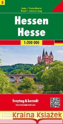 Freytag & Berndt Auto- und Freizeitkarte Hessen. Hesse / Assia : Mit tourist. Informationen, Ortregister m. Postleitzahlen. GPS-tauglich  9783707900576 Freytag & Berndt - książka