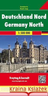 Freytag & Berndt Autokarte Deutschland Nord / Germany North : Touristische Informationen, Ortsregister mit Postleitzahlen, Entfernungen in km  9783850848602 Freytag & Berndt - książka