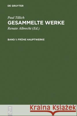 Frühe Hauptwerke Paul Tillich 9783771500085 Walter de Gruyter - książka