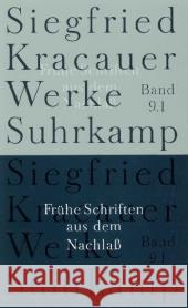 Frühe Schriften aus dem Nachlaß, 2 Tle. Kracauer, Siegfried Mülder-Bach, Inka Belke, Ingrid 9783518583395 Suhrkamp - książka