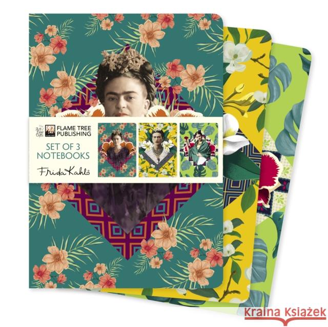 Frida Kahlo Set of 3 Standard Notebooks Flame Tree Studio 9781804176832 Flame Tree Publishing - książka
