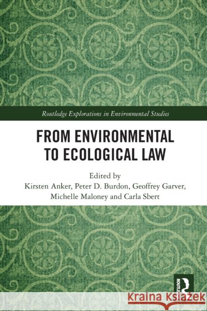 From Environmental to Ecological Law  9780367689681 Taylor & Francis Ltd - książka