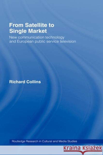 From Satellite to Single Market: New Communication Technology and European Public Service Television Collins, Richard 9780415179706 Taylor & Francis - książka