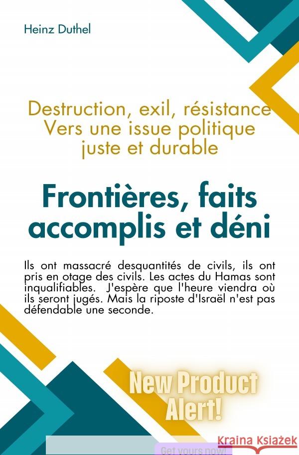 Frontières, faits accomplis et déni Duthel, Heinz 9783565031443 epubli - książka