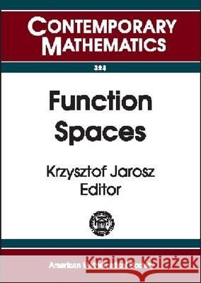 Function Spaces  9780821832691 AMERICAN MATHEMATICAL SOCIETY - książka