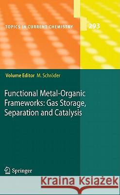 Functional Metal-Organic Frameworks: Gas Storage, Separation and Catalysis Martin Schroder 9783642146121 Not Avail - książka