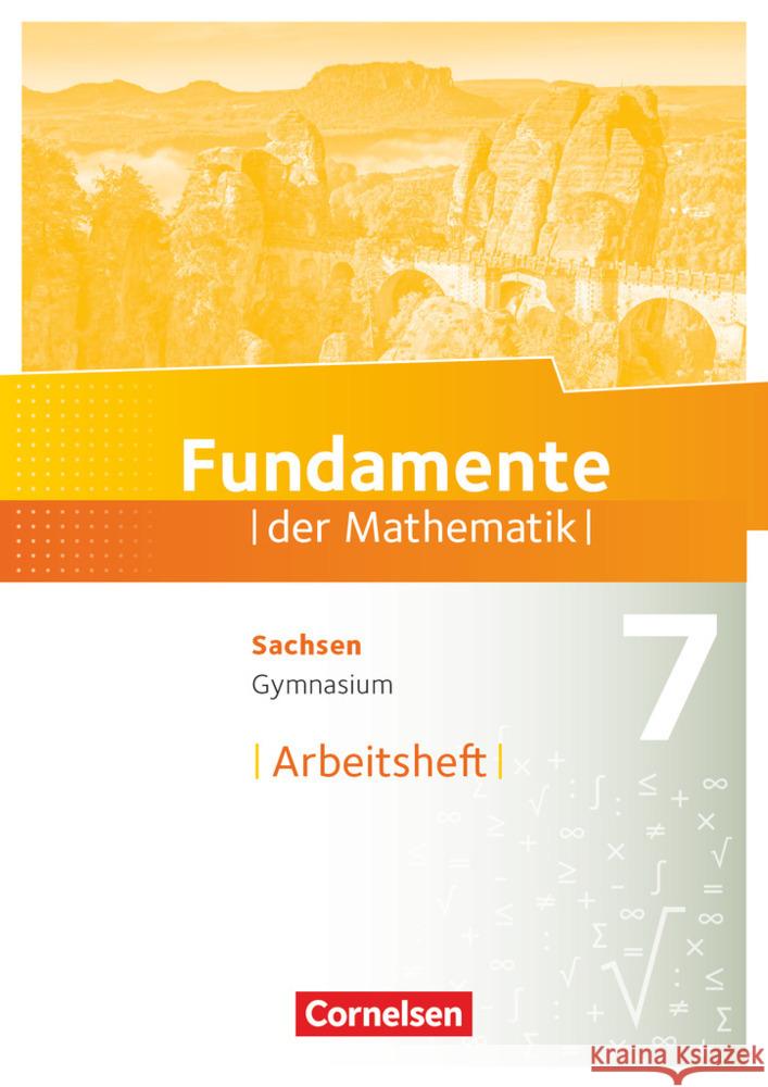 Fundamente der Mathematik - Sachsen - 7. Schuljahr Arbeitsheft mit Lösungen  9783060031313 Cornelsen Verlag - książka