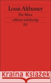 Für Marx Althusser, Louis Wolf, Frieder O.  9783518126004 Suhrkamp - książka