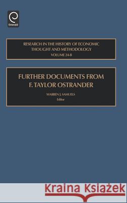 Further Documents from F. Taylor Ostrander Warren J. Samuels 9780762313549 Emerald Publishing Limited - książka