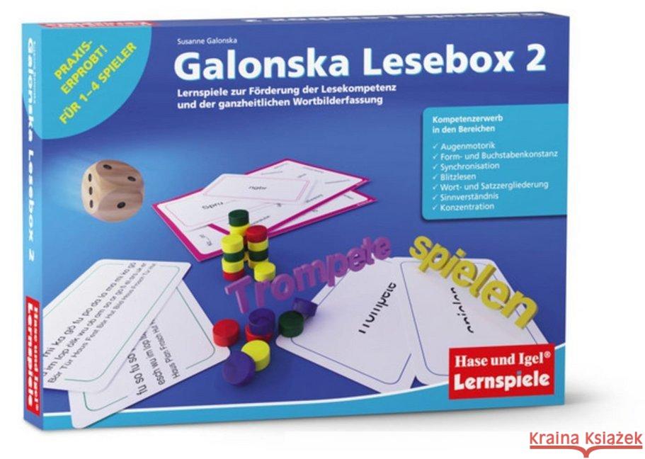Galonska Lesebox 2 : Lernspiele zur Förderung der Lesekompetenz und der ganzheitlichen Wortbilderfassung Galonska, Susanne 4260505835088 Hase und Igel - książka