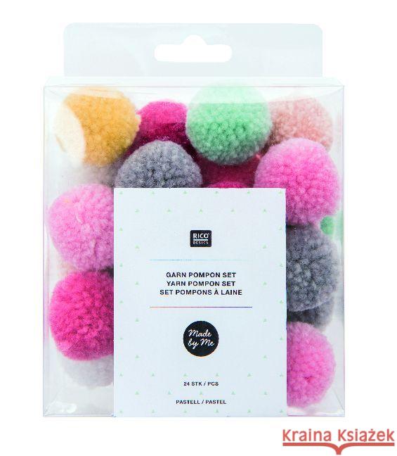Garnpompon Set Pastell Mix : 24 Pompons  4051271460150 RICO-Design tap - książka