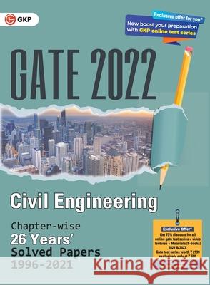 Gate 2022 Civil Engineering26 Years Chapter-Wise Solved Papers (1996-2021) G K Publications (P) Ltd 9789390820894 G. K. Publications - książka