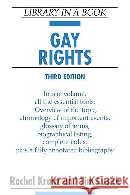 Gay Rights Rachel Kranz Tim Cusick 9780816058105 Facts on File - książka