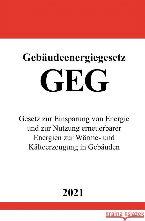 Gebäudeenergiegesetz (GEG) Studier, Ronny 9783754905562 epubli - książka