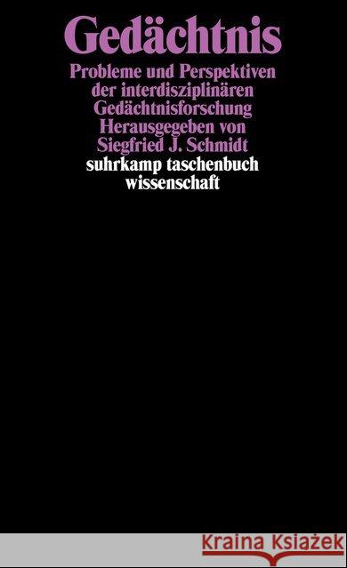 Gedächtnis  9783518285008 Suhrkamp - książka