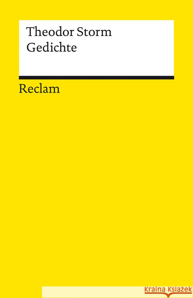 Gedichte Storm, Theodor 9783150142127 Reclam, Ditzingen - książka