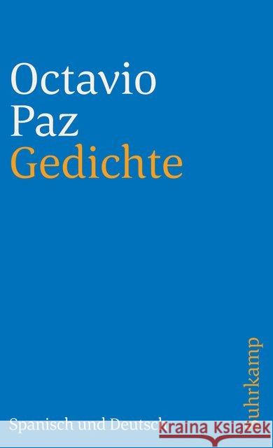 Gedichte Paz, Octavio 9783518383322 Suhrkamp - książka