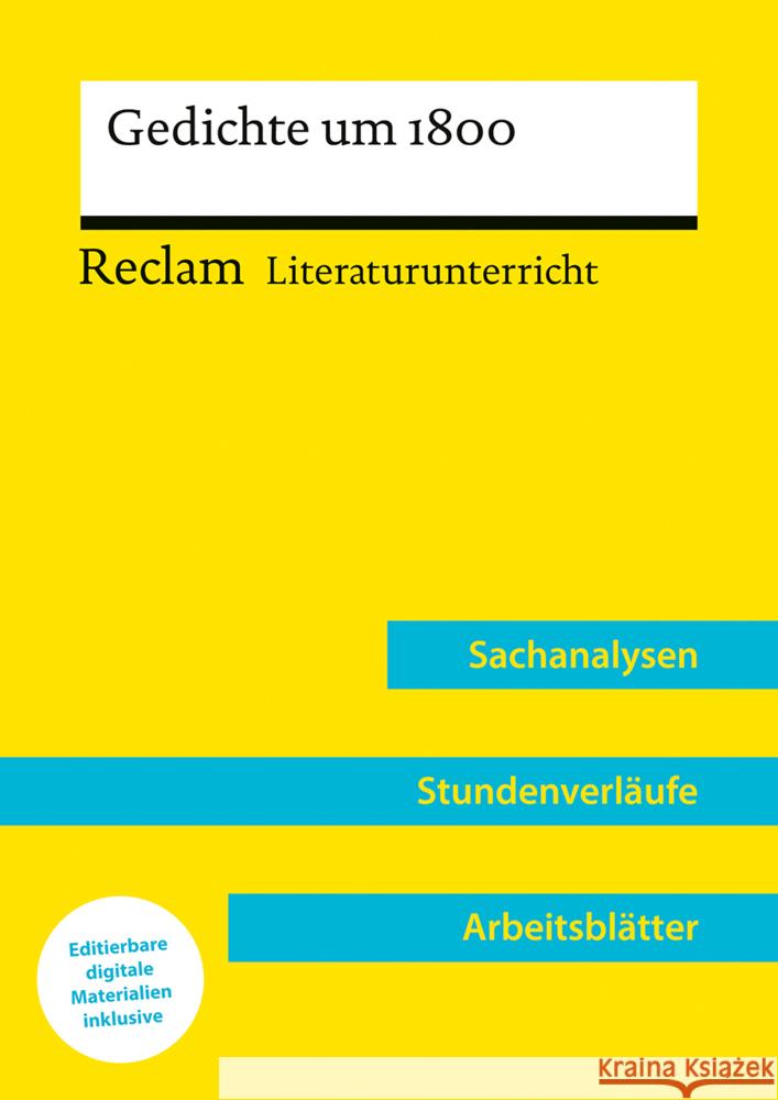 Gedichte um 1800 (Lehrerband). Mit Downloadpaket (Unterrichtsmaterialien) Bäuerle, Holger 9783150158333 Reclam, Ditzingen - książka