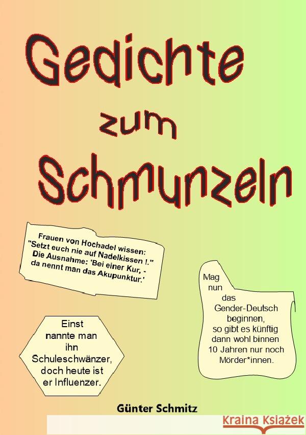 Gedichte zum Schmunzeln Schmitz, Günter 9783753140582 epubli - książka