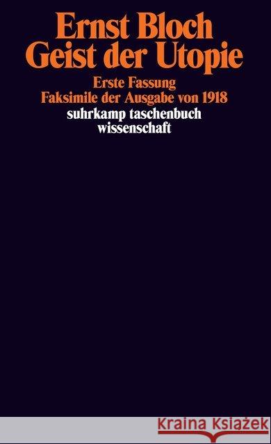 Geist der Utopie, 1918 : Erste Fassung Bloch, Ernst 9783518281659 Suhrkamp - książka