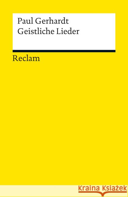 Geistliche Lieder Gerhardt, Paul 9783150190586 Reclam, Ditzingen - książka