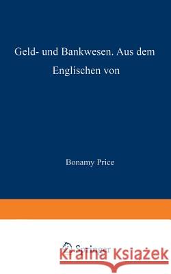 Geld- Und Bankwesen Na Price Na Brefeld 9783642892776 Springer - książka